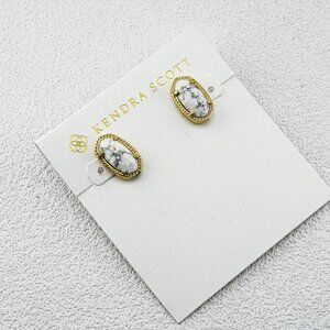 Kendra Scott Black & White Stone Stud Earrings